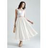 image:imageScarlet Darkness Renaissance Maxi Skirt for Women Flowy Long Boho Skirts with PocketsWhite