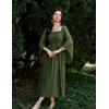 image:imageScarlet Darkness Women Renaissance Costume Bell Sleeve Off Shoulder Maxi Medieval Dress