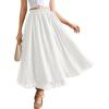 image:imageScarlet Darkness Renaissance Maxi Skirt for Women Flowy Long Boho Skirts with PocketsWhite