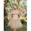 image:imageSCARLET DARKNESS Women Corset Belt Wide Waist Lace Up Pirate Accessories BeltApricot