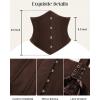 image:imageSCARLET DARKNESS Women Corset Belt Wide Waist Lace Up Pirate Accessories BeltDark Brown