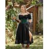 image:imageSCARLET DARKNESS Women Corset Belt Wide Waist Lace Up Pirate Accessories BeltForest Green
