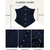 image:imageSCARLET DARKNESS Women Corset Belt Wide Waist Lace Up Pirate Accessories BeltNavy Blue