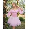 image:imageSCARLET DARKNESS Women Corset Belt Wide Waist Lace Up Pirate Accessories BeltPink