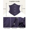 image:imageSCARLET DARKNESS Women Corset Belt Wide Waist Lace Up Pirate Accessories BeltPurple