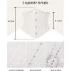 image:imageSCARLET DARKNESS Women Corset Belt Wide Waist Lace Up Pirate Accessories BeltWhite
