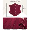 image:imageSCARLET DARKNESS Women Corset Belt Wide Waist Lace Up Pirate Accessories BeltWine Red