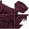 image:imageScarlet Darkness Renaissance Costume Women Steampunk Pirate Corset Dress Medieval Ren Faire Off Shoulder Dress SetWine Red