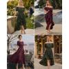 image:imageScarlet Darkness Renaissance Costume Women Steampunk Pirate Corset Dress Medieval Ren Faire Off Shoulder Dress SetWine Red