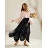 image:imageScarlet Darkness Women Bell Sleeve Tops Ruffle Off Shoulder Casual Loose Renaissance Peasant BlouseAlmond Nude