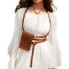 image:imageScarlet Darkness Renaissance Belt Pouch Women Pirate Accessories Body Harness Belt Waist BagBrown