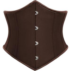 image:imageSCARLET DARKNESS Women Corset Belt Wide Waist Lace Up Pirate Accessories BeltDark Brown