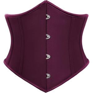 image:imageSCARLET DARKNESS Women Corset Belt Wide Waist Lace Up Pirate Accessories BeltDark Plum