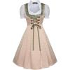 image:imageScarlet Darkness Oktoberfest Outfits Women 3 Pcs Carnival Costumes Bavarian Dirndl DressBeige Green