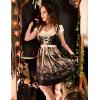 image:imageScarlet Darkness Oktoberfest Outfits Women 3 Pcs Carnival Costumes Bavarian Dirndl DressBlack Gold