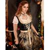 image:imageScarlet Darkness Oktoberfest Outfits Women 3 Pcs Carnival Costumes Bavarian Dirndl DressBlack Gold