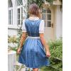 image:imageScarlet Darkness Oktoberfest Outfits Women 3 Pcs Carnival Costumes Bavarian Dirndl DressBlue Gold