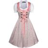 image:imageScarlet Darkness Oktoberfest Outfits Women 3 Pcs Carnival Costumes Bavarian Dirndl DressGray Pink