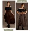 image:imageScarlet Darkness Women Wide Belt Elastic Waist Belt Corset Belts for DressBrown