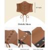 image:imageScarlet Darkness Women Wide Belt Elastic Waist Belt Corset Belts for DressBrown