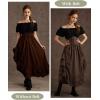image:imageScarlet Darkness Women Wide Belt Elastic Waist Belt Corset Belts for DressCoffee