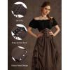 image:imageScarlet Darkness Women Wide Belt Elastic Waist Belt Corset Belts for DressCoffee