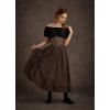image:imageScarlet Darkness Women Wide Belt Elastic Waist Belt Corset Belts for DressDark Red Coffee