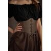 image:imageScarlet Darkness Women Wide Belt Elastic Waist Belt Corset Belts for DressDark Red Coffee