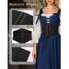 image:imageScarlet Darkness Women Wide Belt Elastic Waist Belt Laceup Corset Belts for DressBlack