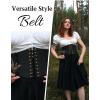 image:imageScarlet Darkness Women Wide Belt Elastic Waist Belt Laceup Corset Belts for DressBlack