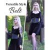 image:imageScarlet Darkness Women Wide Belt Elastic Waist Belt Laceup Corset Belts for DressBlack