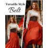 image:imageScarlet Darkness Women Wide Belt Elastic Waist Belt Laceup Corset Belts for DressBrown