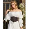 image:imageScarlet Darkness Women Wide Belt Elastic Waist Belt Laceup Corset Belts for DressBrown