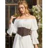 image:imageScarlet Darkness Women Wide Belt Elastic Waist Belt Laceup Corset Belts for DressCoffee