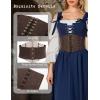 image:imageScarlet Darkness Women Wide Belt Elastic Waist Belt Laceup Corset Belts for DressCoffee