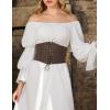 image:imageScarlet Darkness Women Wide Belt Elastic Waist Belt Laceup Corset Belts for DressCoffee