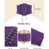 image:imageScarlet Darkness Women Wide Belt Elastic Waist Belt Laceup Corset Belts for DressPurple