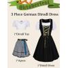 image:imageScarlet Darkness Womens German Dirndl Dress Costumes 3 Pieces for Oktoberfest CarnivalBlack Plaid