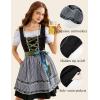 image:imageScarlet Darkness Womens German Dirndl Dress Costumes 3 Pieces for Oktoberfest CarnivalBlack Plaid