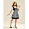 image:imageScarlet Darkness Womens German Dirndl Dress Costumes 3 Pieces for Oktoberfest CarnivalBlack Plaid