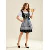 image:imageScarlet Darkness Womens German Dirndl Dress Costumes 3 Pieces for Oktoberfest CarnivalBlack Plaid