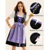 image:imageScarlet Darkness Womens German Dirndl Dress Costumes 3 Pieces for Oktoberfest CarnivalPurple