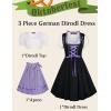 image:imageScarlet Darkness Womens German Dirndl Dress Costumes 3 Pieces for Oktoberfest CarnivalPurple