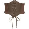 image:imageScarlet Darkness Women Wide Belt Elastic Waist Belt Corset Belts for DressDark Red Coffee