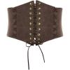 image:imageScarlet Darkness Women Wide Belt Elastic Waist Belt Laceup Corset Belts for DressCoffee
