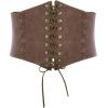 image:imageScarlet Darkness Women Wide Belt Elastic Waist Belt Laceup Corset Belts for DressDark Brown