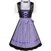image:imageScarlet Darkness Womens German Dirndl Dress Costumes 3 Pieces for Oktoberfest CarnivalPurple