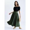 image:imageScarlet Darkness Casual Maxi Skirts for Women Renaissance Skirt High Waist A Line Long Skirt Green L