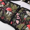 image:imageScarlet Darkness Corset Belt for Women Renaissance Lace up Corset Floral Wide Waist BeltsBlack Mushroom