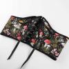 image:imageScarlet Darkness Corset Belt for Women Renaissance Lace up Corset Floral Wide Waist BeltsBlack Mushroom